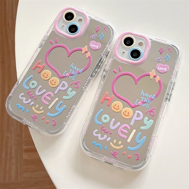 Capa IPhone 13 14 15 Pro Max Espelhada Transparente Coloridas Anti Impacto Proteção para Câmera
