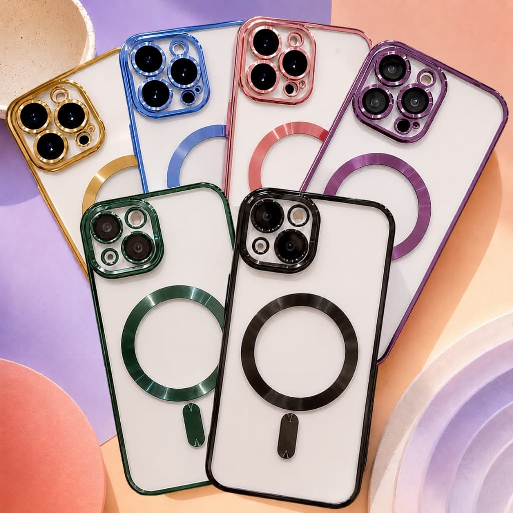 Capa Capinha Para iPhone 11 12 13 14 15 16 PRO MAX Transparente Magsafe Indução Anti-impacto Proteção Câmera
