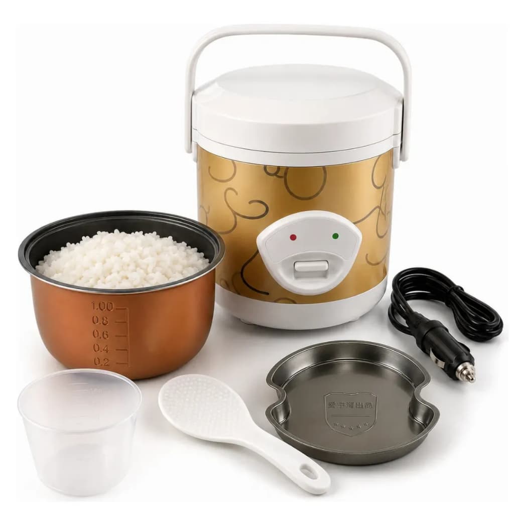 Panela De Arroz Elétrica 12V 1L Stonni 240W Automotiva Para Carro Motorhome