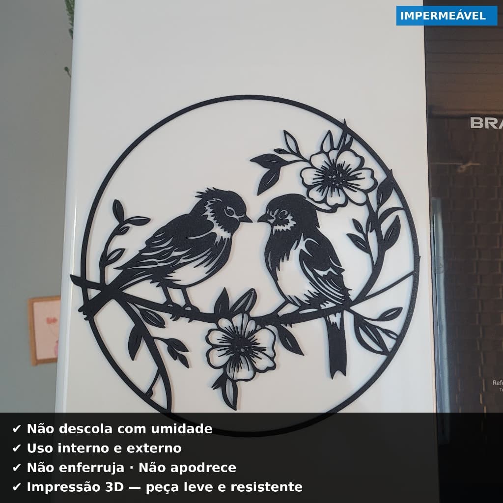 Quadro Decorativo Painel Vazado Circular 20cm Escultura Parede Impermeável Uso Externo Temas Variados