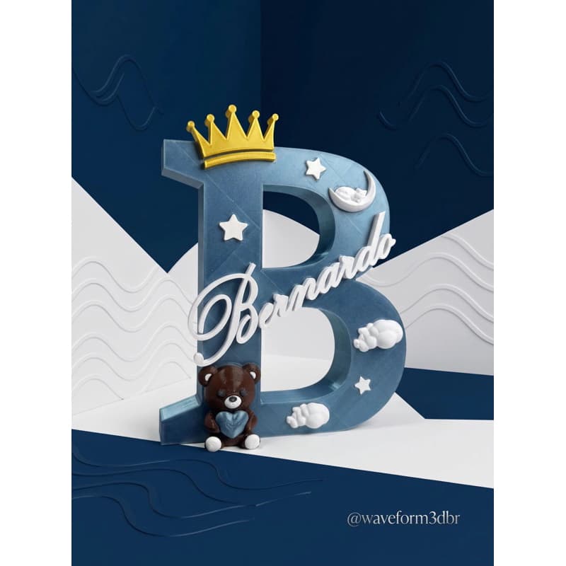 Letra Decorativa Personalizada com Nome – Impressão 3D | Decoração Infantil | 17 cm