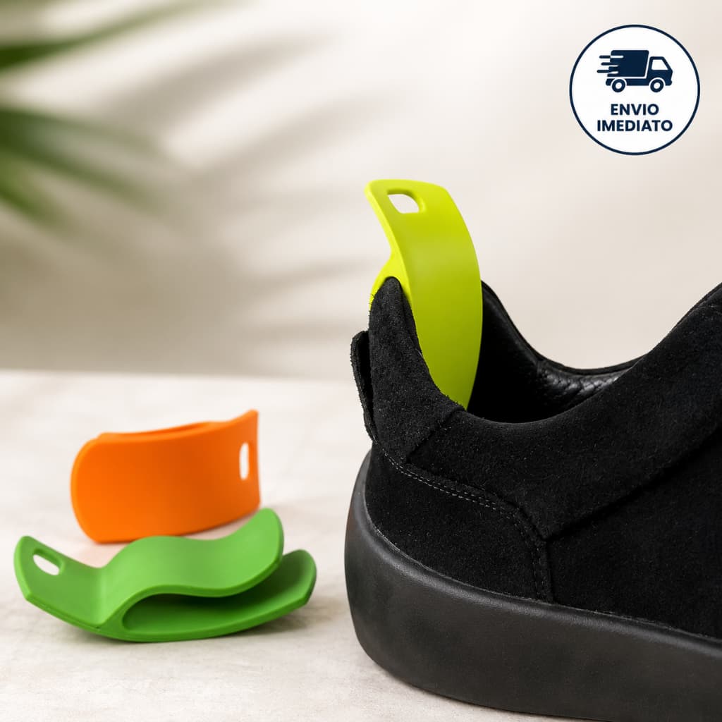 Kit 2 Calçadeiras de Calçados Ergonômico Calçadeira de Tênis e Sapatos Evita Amassar o Calcanhar do Tênis