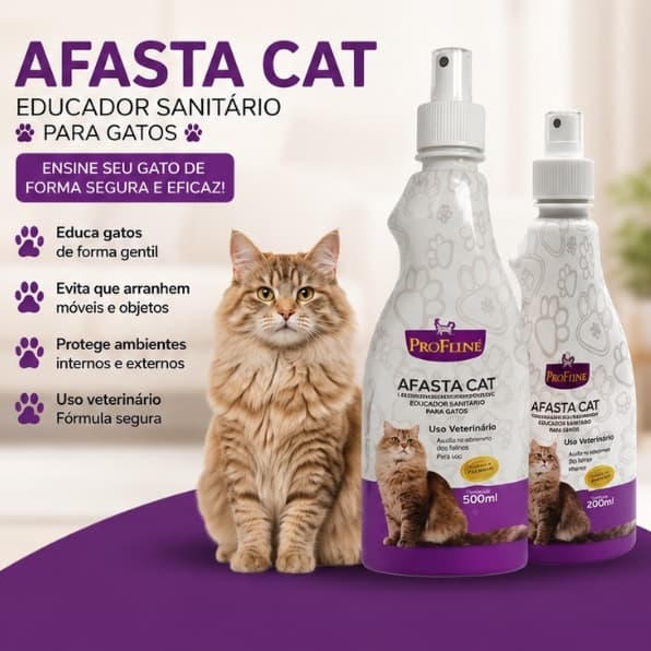 Educador Sanitario Para Gatos, Afasta Cat, Afasta Xixi Spray 500ml Sofá Tapete Móveis Uso Interno Externo