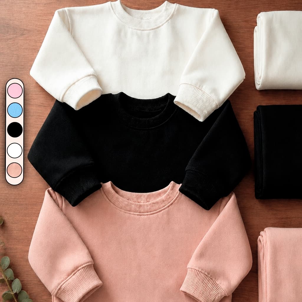 Conjuntinho Moletom Infantil Bebê Blusa + Calça