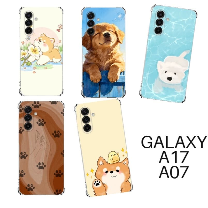 Capinhas de Celular TPU Samsung Galaxy A07 A17 Pets Cachorros Fofos Filhotes Filhotinhos Proteção Anti-Impacto