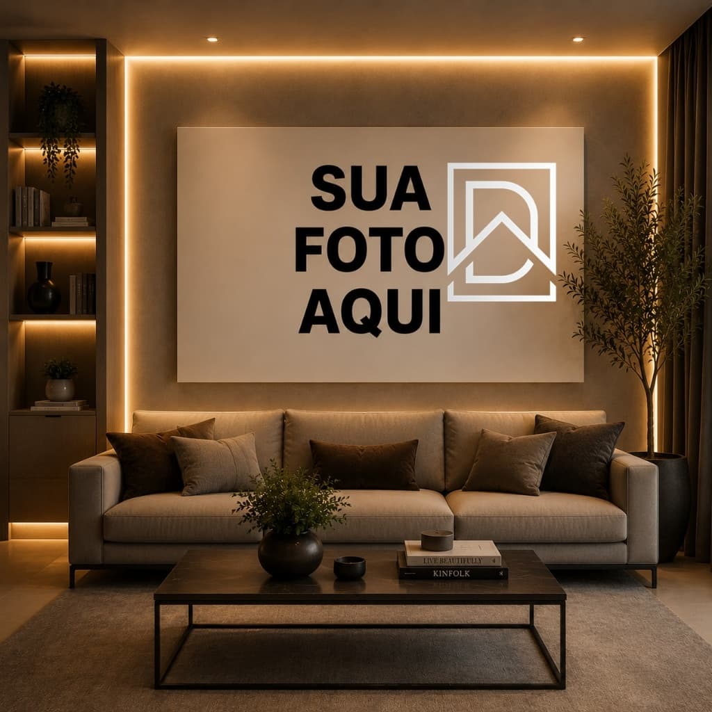 Quadro Decorativo 50x30 cm Personalizado com Sua Foto | Família, Casal, Pet, Bebê, Viagens e Momentos Especiais Filmes