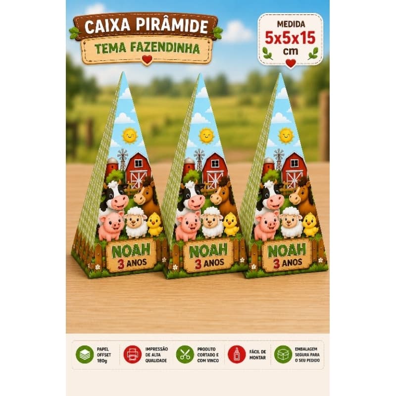 Caixa Cone Personalizada Festa Infantil Qualquer Tema