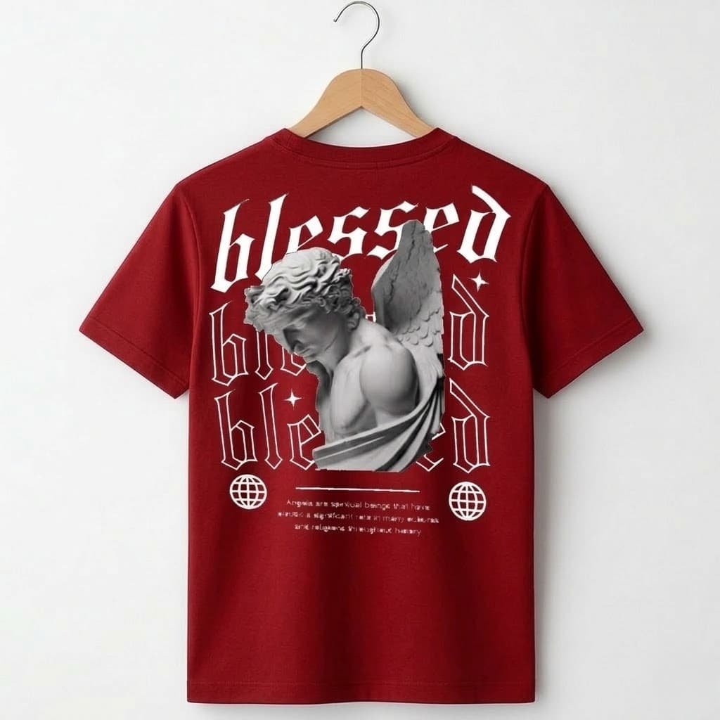 Camisa Camiseta Blusão Streetwear Oversized Blessed Religioso 100% Algodão Premium Promoção