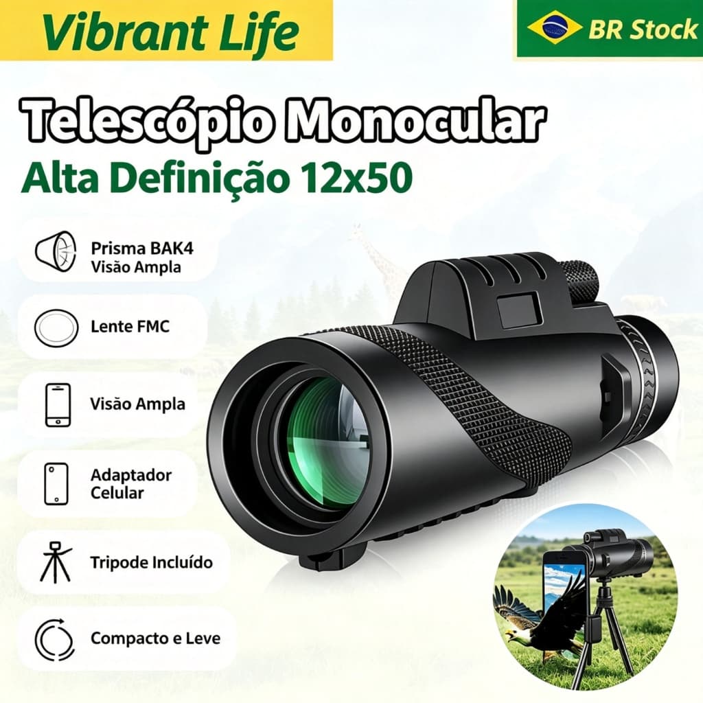Telescópio Monocular Poderoso Com Zoom HD De 80x100 Binóculos Portáteis, Telescópio De Longo Alcance Para Acampamentos