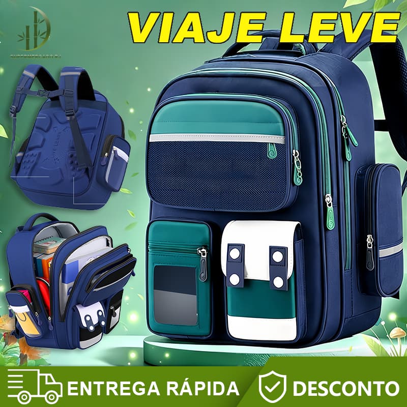 Mochila Escolar Menina e Menino Grande Capacidade Abertura 180° Juvenil Leve Reforçada Viagem Passeio
