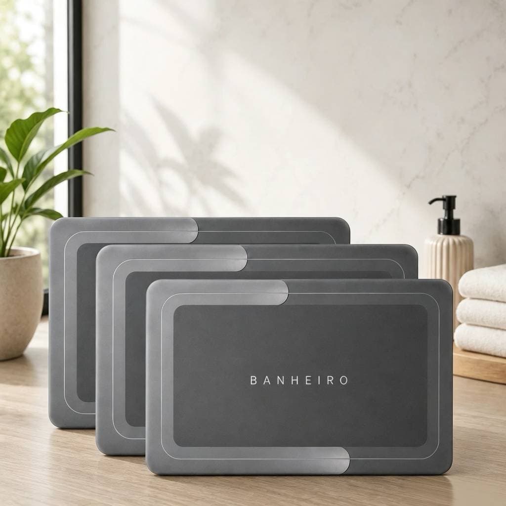 Tapetes para Banheiro Antiderrapante Absorvente e Fácil de Limpar