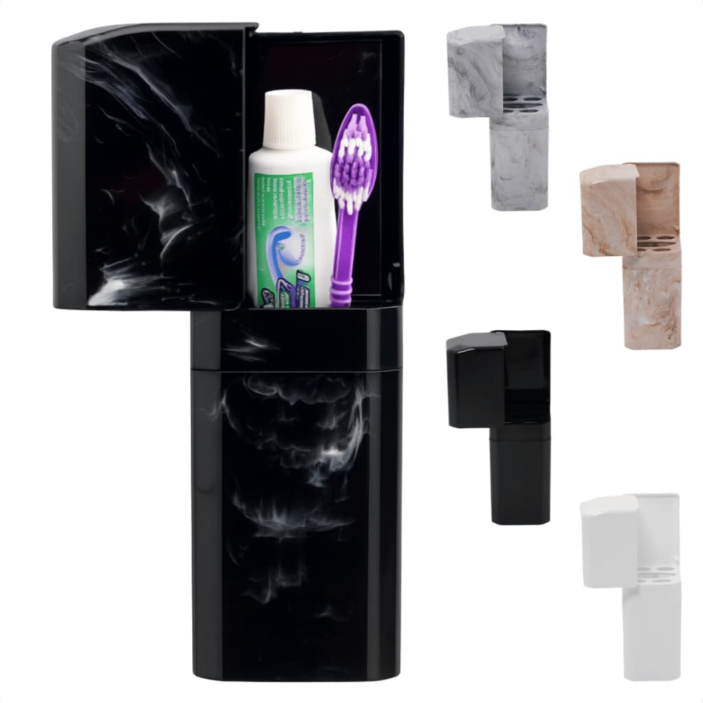 Porta Escovas e Creme Dental com Encaixe Adesivo