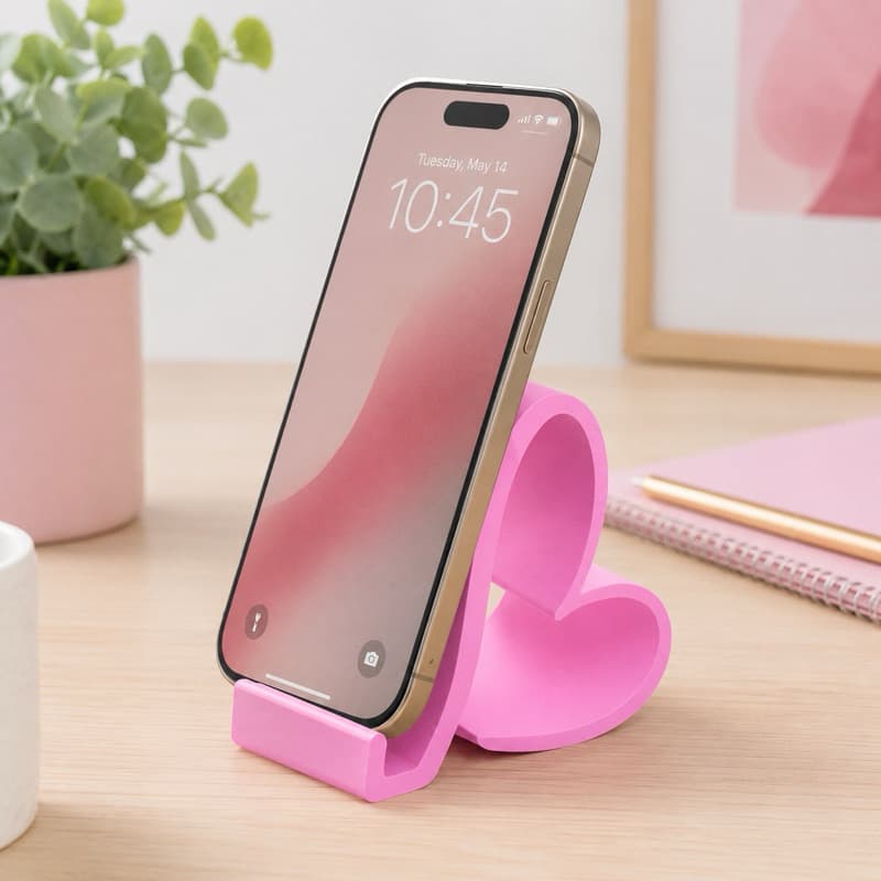 Suporte para Celular | Suporte formato de coração | Suporte minimalista