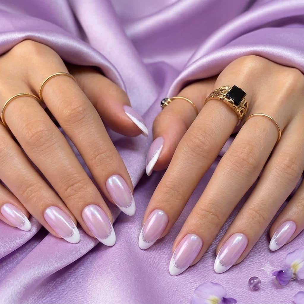KIT 24/48/72 Unhas C/Cola Postiça Decorada Glitter Bailarina Quadrada Amendoada Francesinha Pintada Unha-INLIS ANA