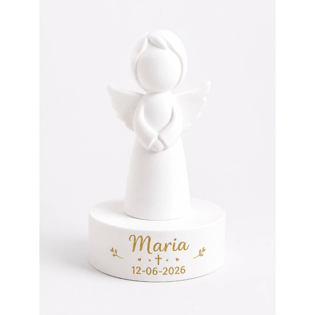 Anjo Decorativo Personalizado para Batizado | Lembrancinha com Nome e Data Batizado  Primeira Comunhão  Crisma  Nascimen