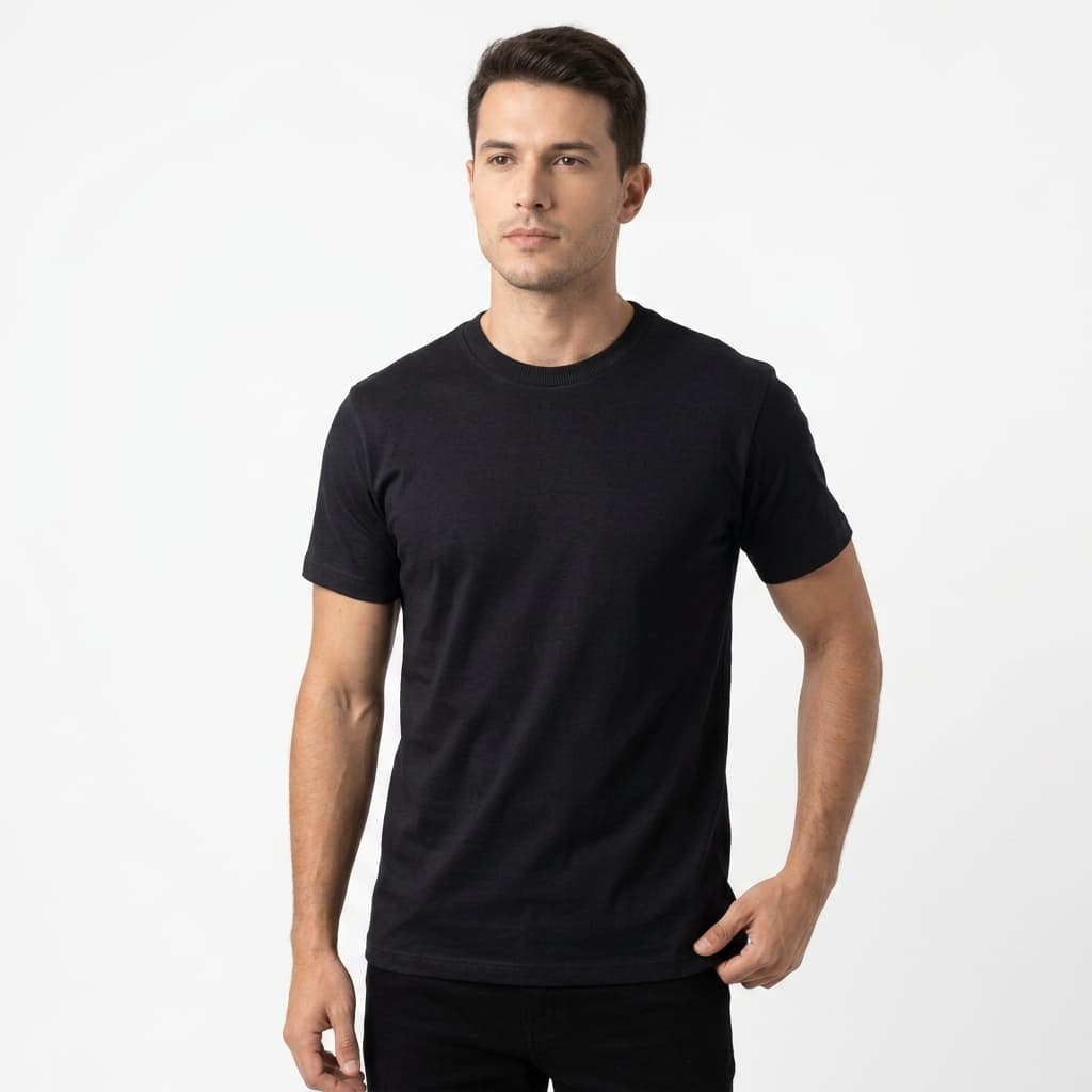 Camiseta Básica Masculina de Cotton