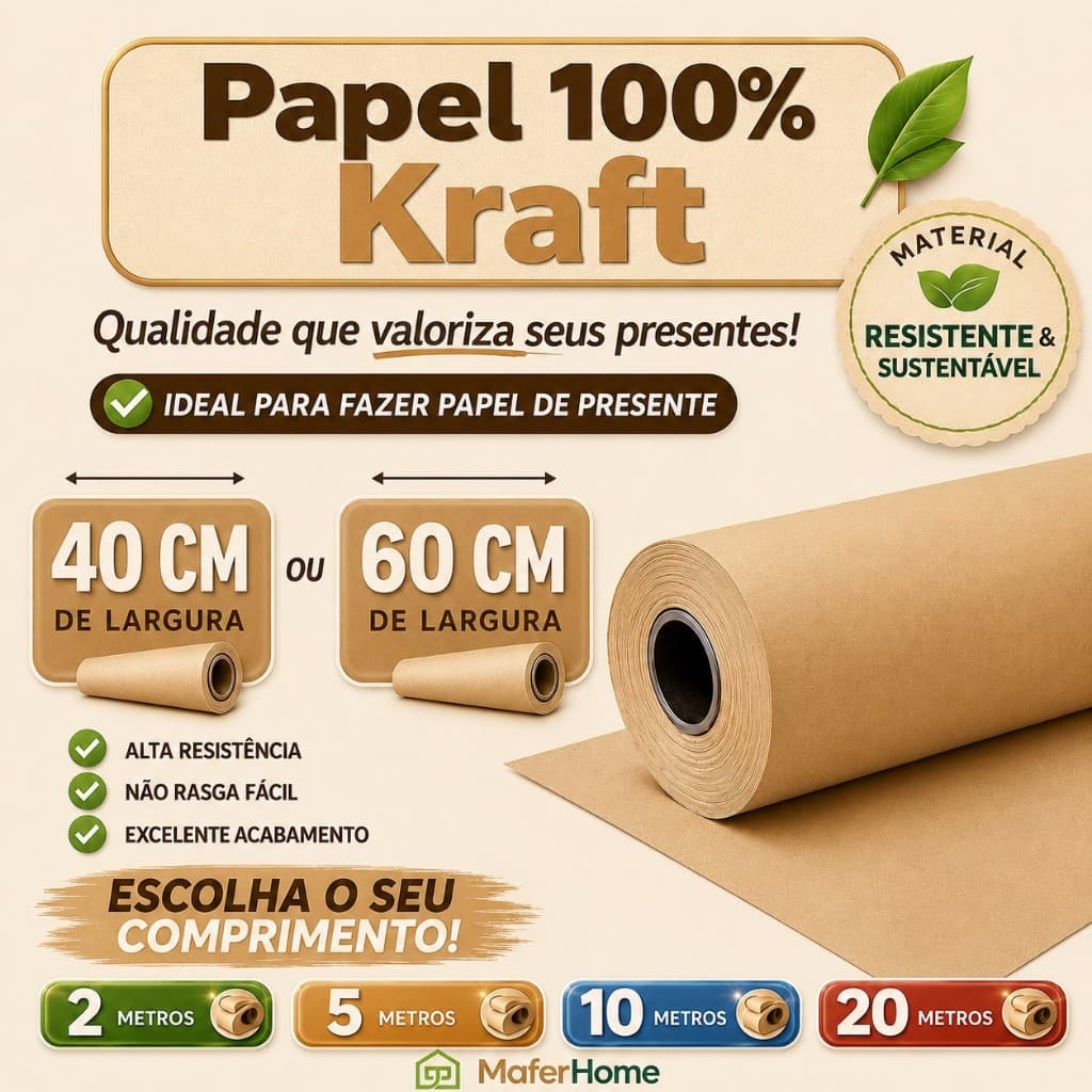 Papel Kraft pardo especial  para Embalagem de presente e envio por correios