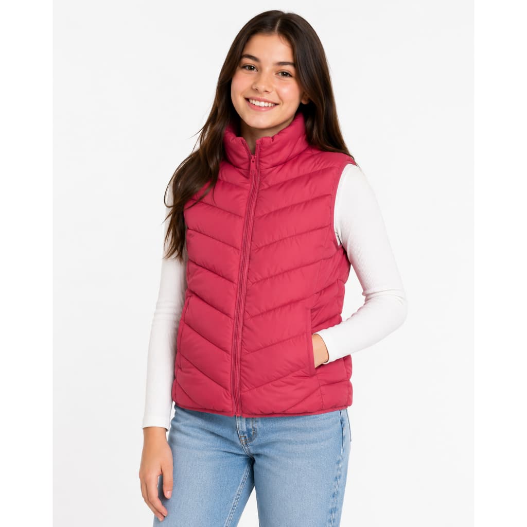Colete Puffer Térmico Juvenil Teen Impermeável C/ Bolso