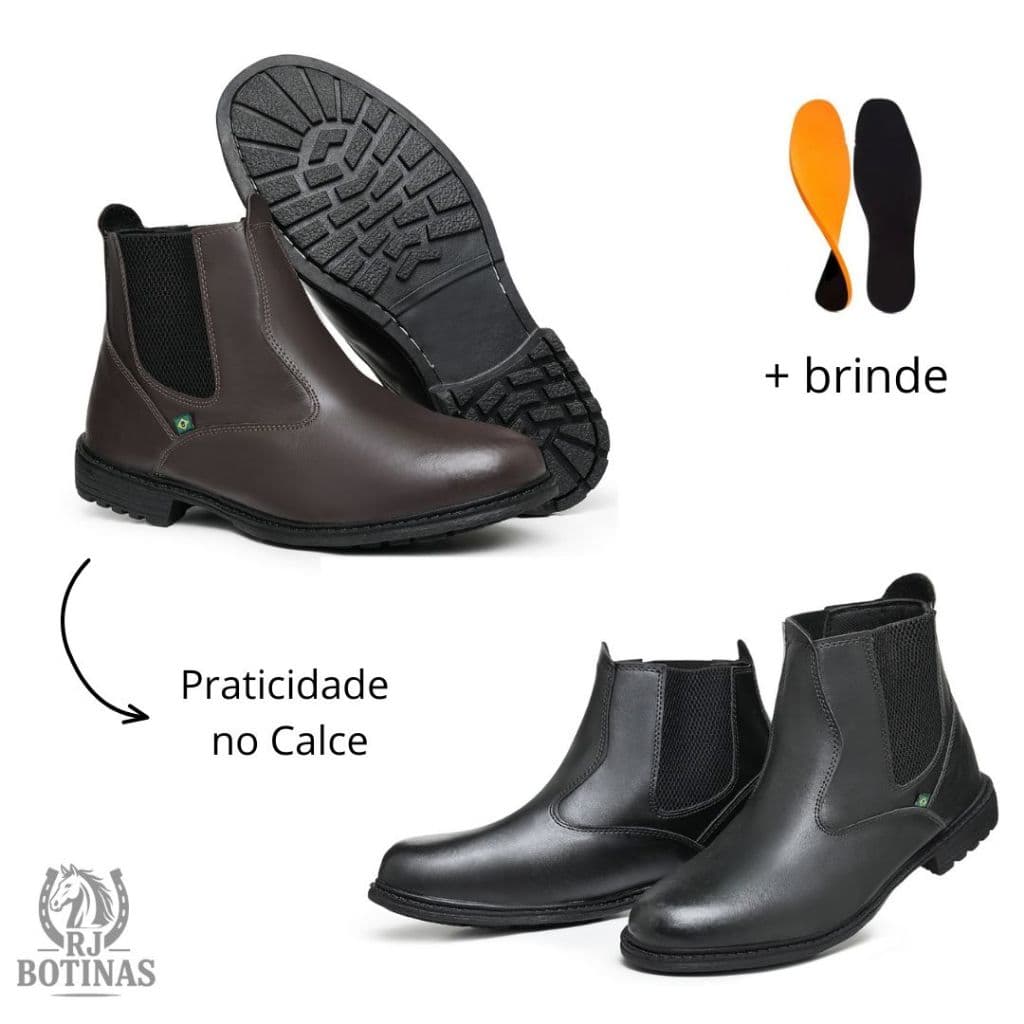 Botina Masculina Chelsea Premium - Elegância e Versatilidade (+ Brinde)