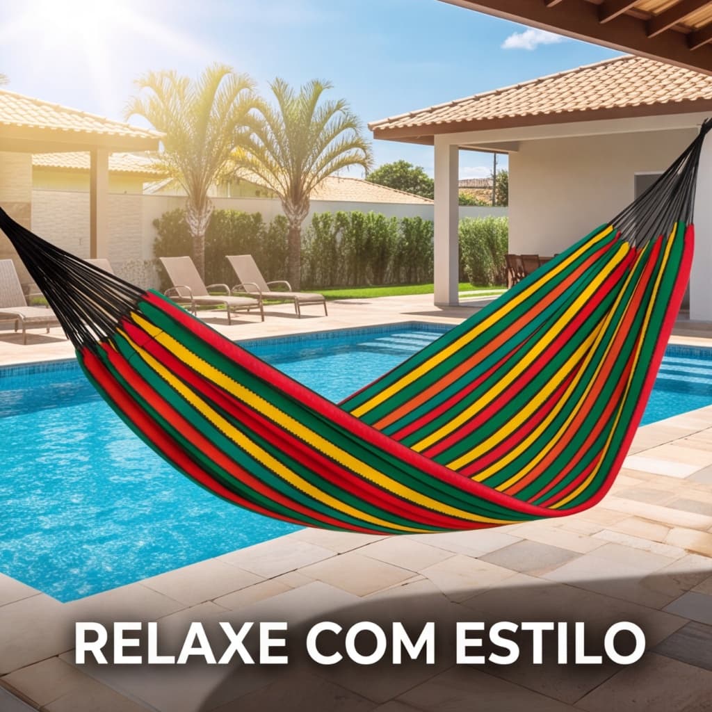 Rede Descanso Dormir Nylon Amazonas Colorida 3,5m