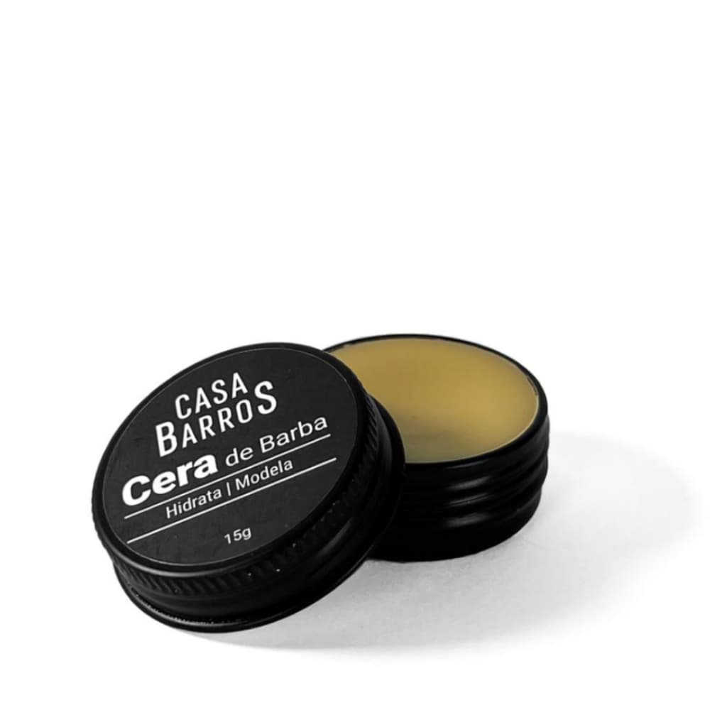 Cera para Barba Casa Barros - 15g / Modela, Fixa, Hidrata, Controlar Frizz - Toque Seco