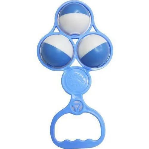 Chocalho Para Bebes Barulhinho Brinquedo Infantil Divertido Cor Azul Desenho Bolas