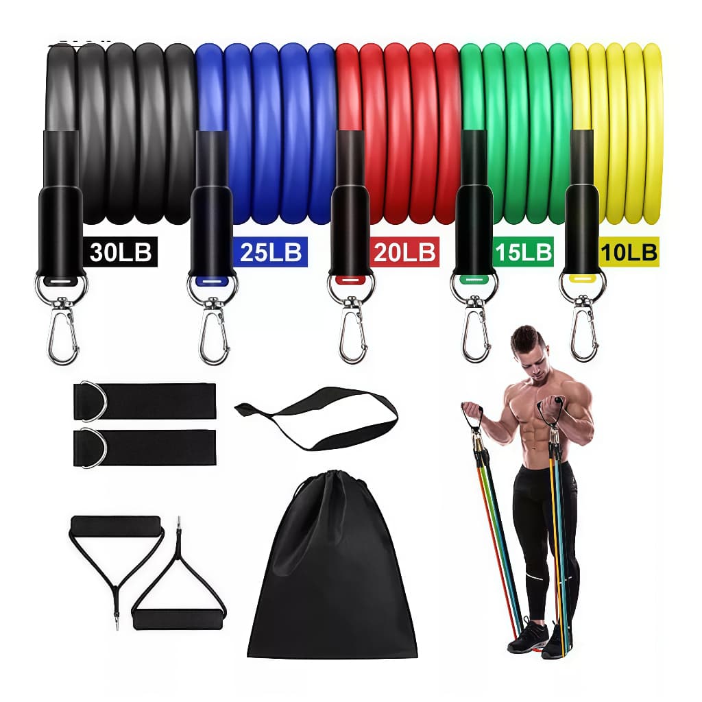 Equipamento de ginástica, faixas de resistência para treinamento, adequadas para ioga, pilates e vários outros esportes.