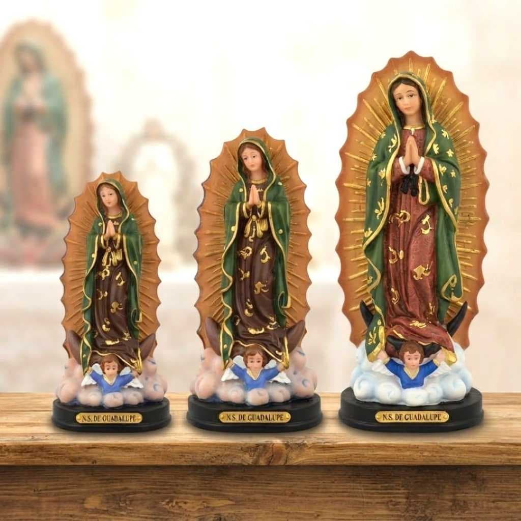 Imagem Nossa Senhora De Guadalupe Resina Maciça Item Para O Lar Decorativo Estatueta Religiosa