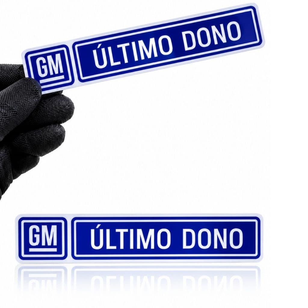 Adesivo Ultimo Dono Chevrolet GM Colecionador Automotivo Sticker