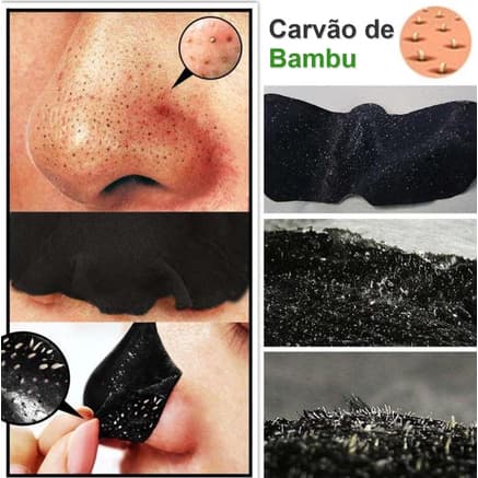 Removedor de Cravos Carvão de Bambu Pasta para Nariz Limpeza Profunda dos Poros
