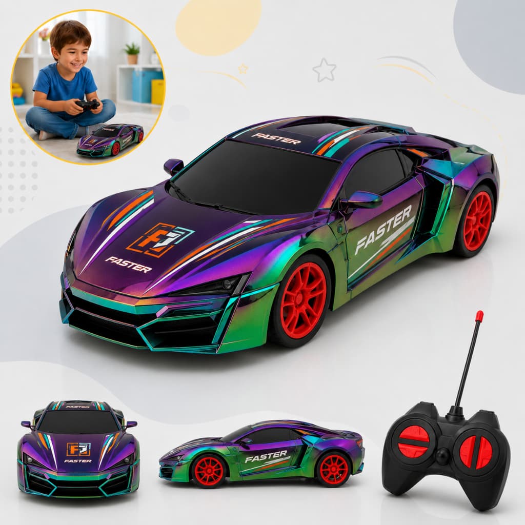 Carro Carrinho de Controle Remoto Esportivo Velocidade para Crianças