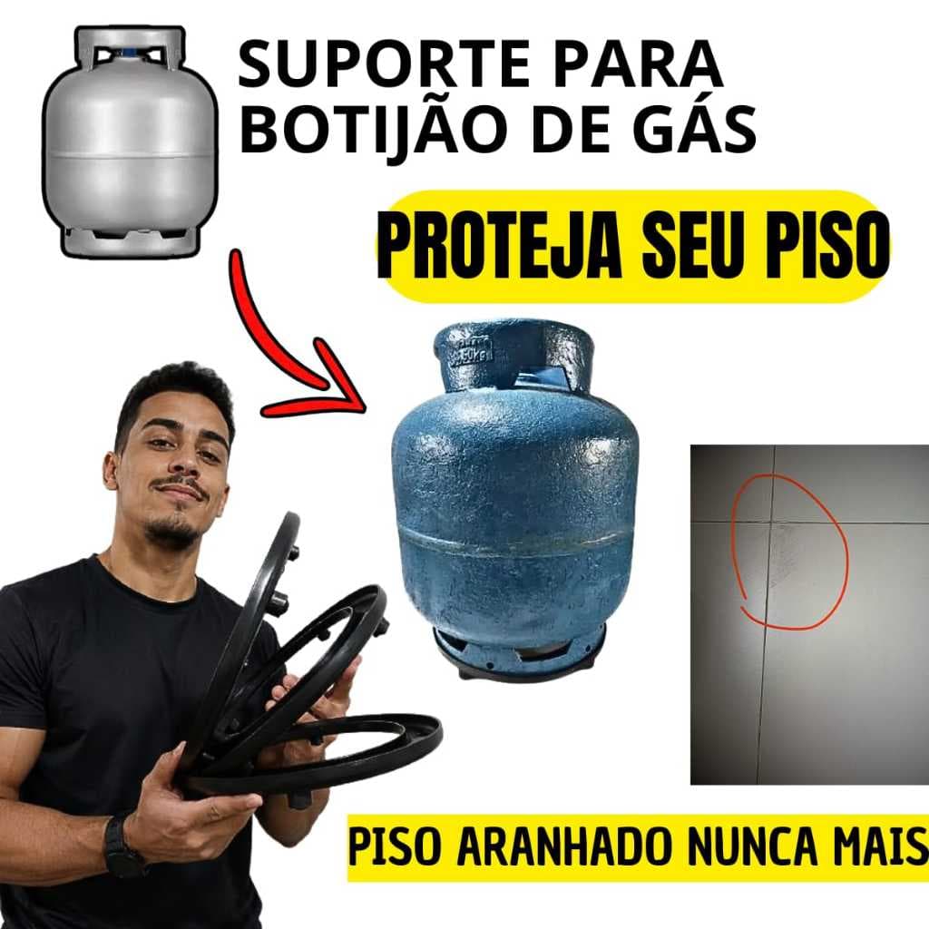 Kit Suporte para Botijão de Gás e Vasos de Plantas 2 e 3 Unidades