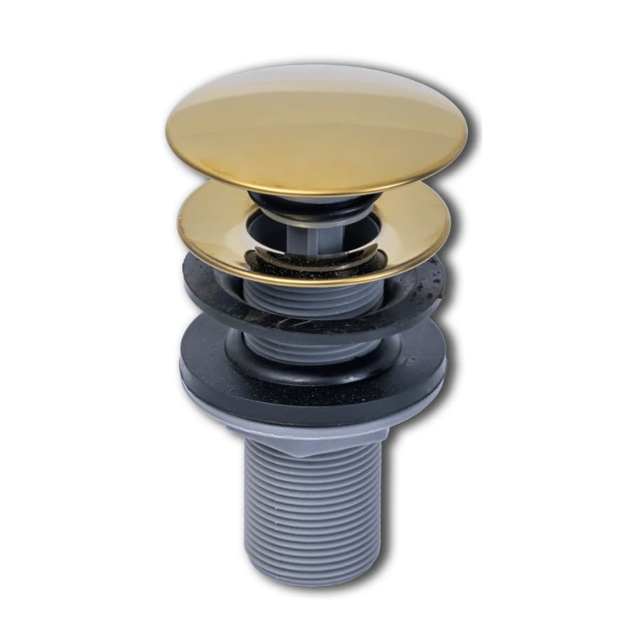 Válvula Lopazzi Click Ralo Dourado Para Pia Cuba Lavatório Banheiro Lavabo Conexão 7/8 Aço Inox 304 Luxo