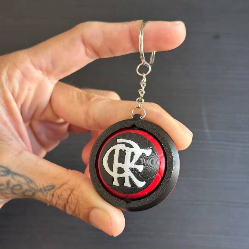 Chaveiro Time de Futebol Giratório – Chaveiro Decorativo | Presente para Torcedor e Colecionador