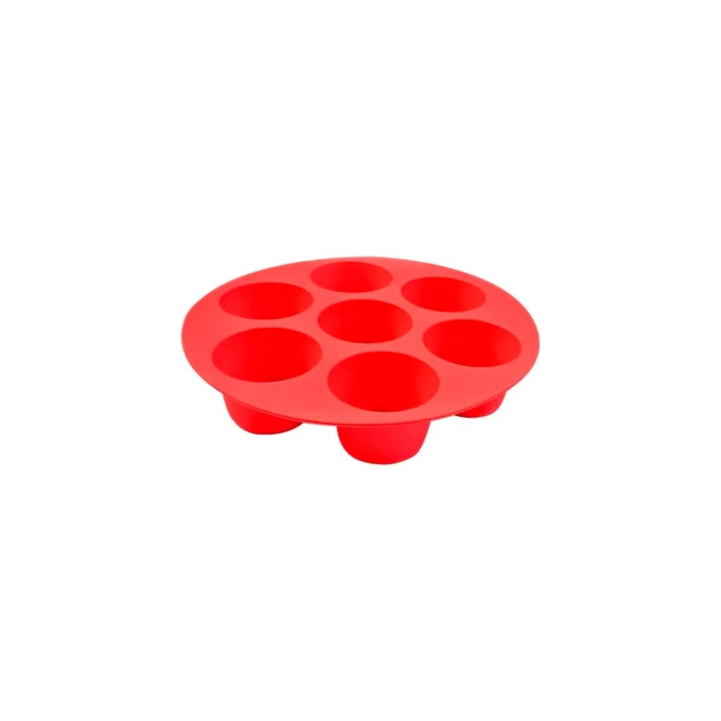 Forma de Silicone para Air Fryer 7 Cavidades 18cm Muffin Cupcake Bolo Ovos Reutilizável