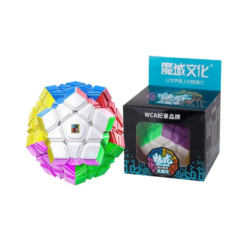 Cubo Mágico Meilong Megaminx 12 Lados Colorido, Cubo de velocidade sem adesivo, brinquedo educativo