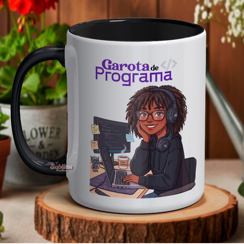 Caneca Programador Garota de Programa Garoto de Programa Web Designer Analista de Dados Personalizada Cerâmica 325ml