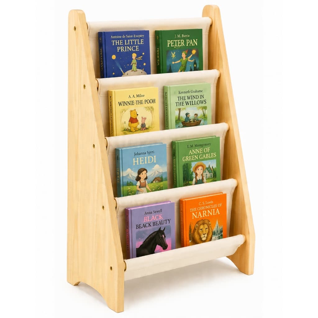 Porta Livros Infantil Rack Organizador Madeira Montessori