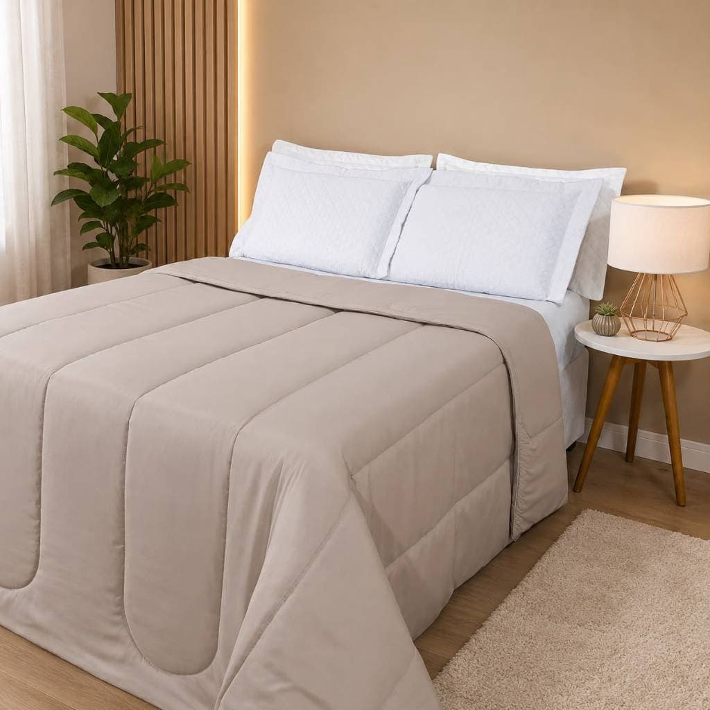 Edredom Queen King Charme Micropercal Toque Macio Premium Cama Casal