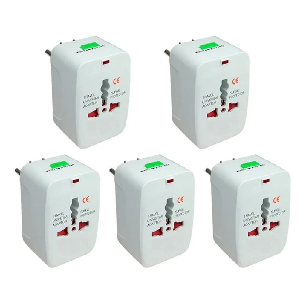 5 Adaptador Tomada Universal Espanha Portugal França Alemanha