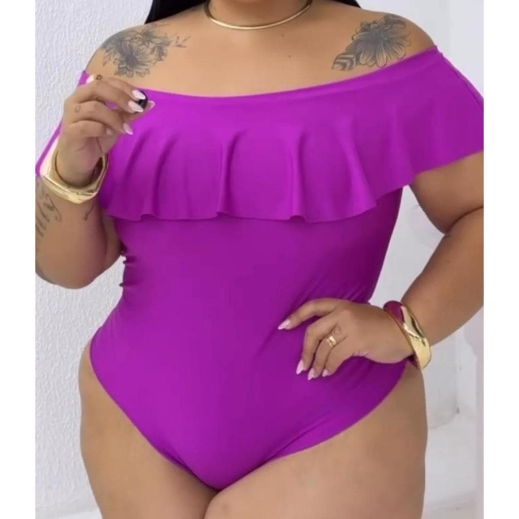 Body Bory Plus Size Feminino Ombro a Ombro Ciganinha Tecido Suplex Premium Blogueira 2026 Elasticidade Alta Maio