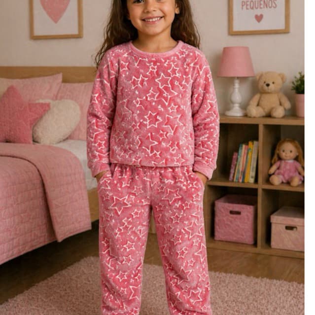 Pijama Infantil confortavel Soft Inverno  Quentinho Conjunto Flanelado aleatório envio rápido