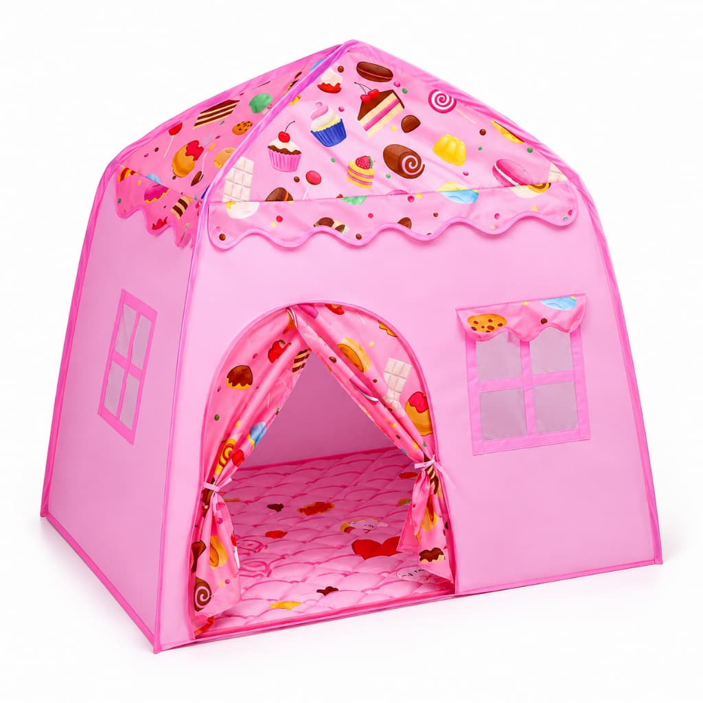 Barraca Infantil Tenda Casinha Mundo Dos Chocolates Rosa e Astronauta Azul