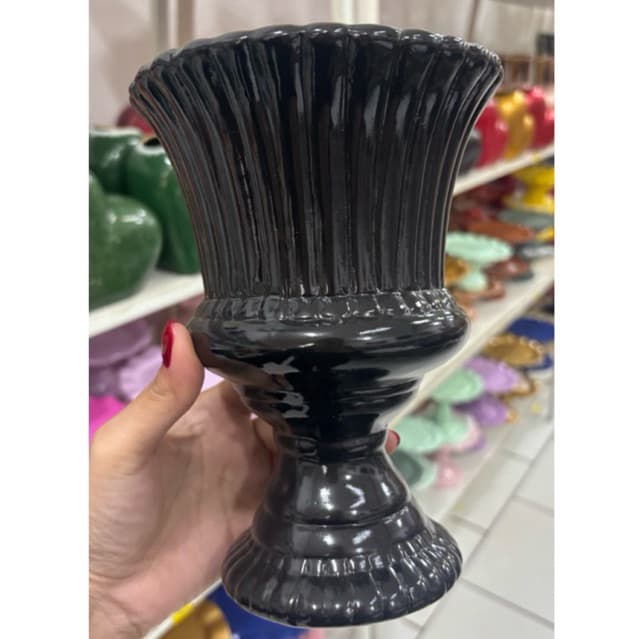 Vaso Renda Unitário Cerâmica Decoração Festa Aniversário Casamento Rústico Arranjo Artificial
