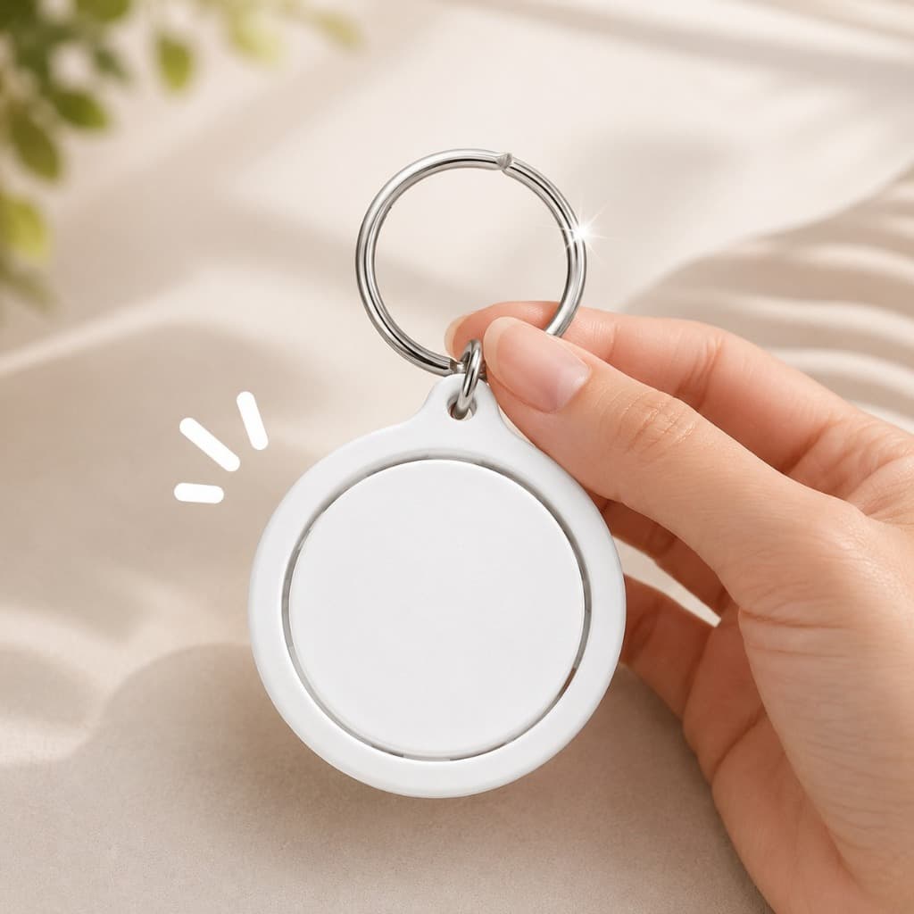 Chaveiro Giratório Branco Para Personalização Lembrancinhas e Brindes Sem Argola