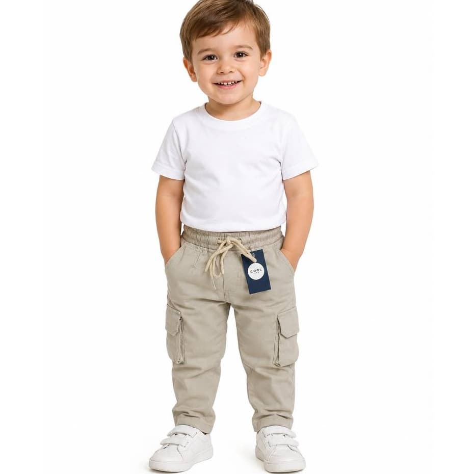 Calça Jeans Jogger Menino com cordão Disponível 1 2 e 3 Anos elástico