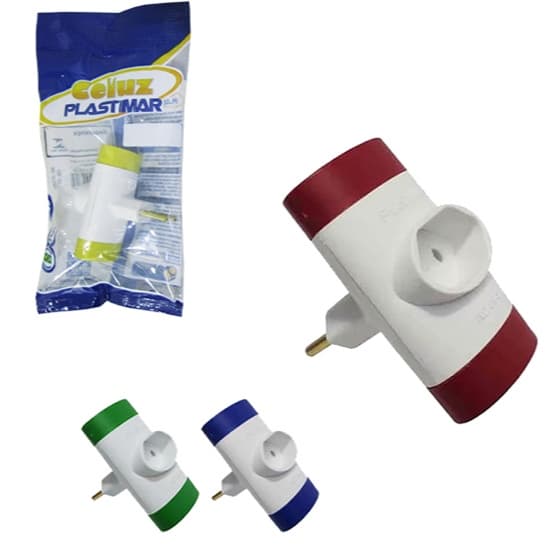 ADAPTADOR DE TOMADA BENJAMIM COM 3 SAIDAS 2P 10A 250V FLOW PACK