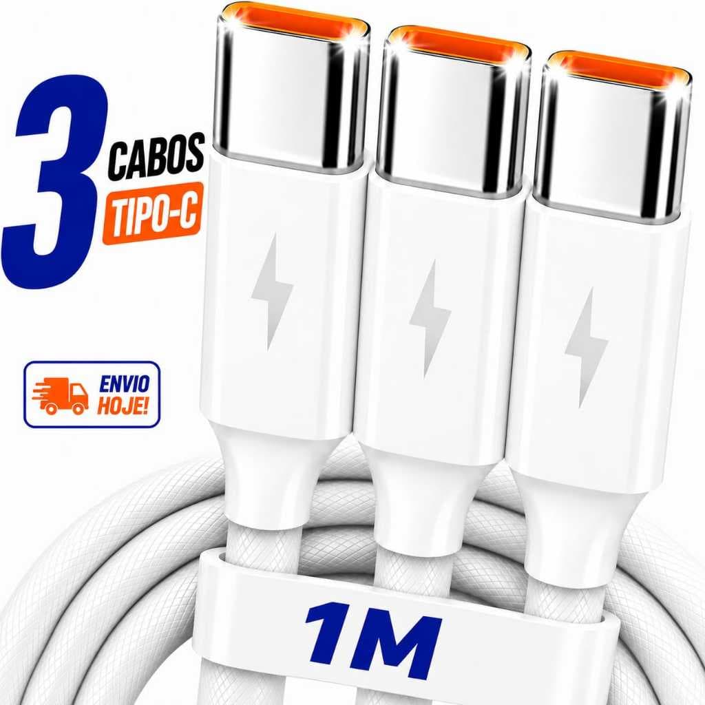 kit 3 cabos tipo c