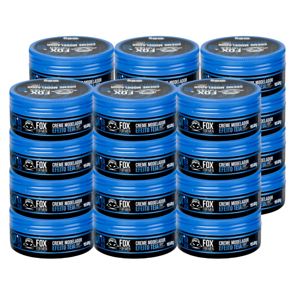 Kit 24 Creme Modelador Efeito Teia 150g Fox For Men Atacado