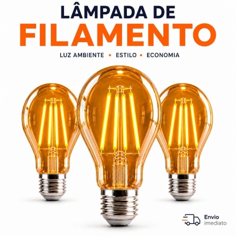 Lâmpada Led Filamento Vintage BT53 4W E27 2400K Bivolt Ourolux SuperLED